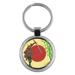 Meme Samurai Artwork Japaneses Key Chain (round) by Cendanart