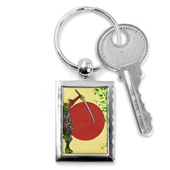 Meme Samurai Artwork Japaneses Key Chain (rectangle) by Cendanart