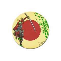 Meme Samurai Artwork Japaneses Magnet 3  (round) by Cendanart