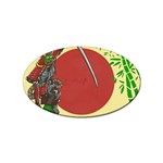 Meme Samurai Artwork Japaneses Sticker Oval (100 pack) Front