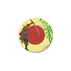 Meme Samurai Artwork Japaneses Golf Ball Marker (4 Pack) by Cendanart