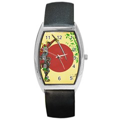 Meme Samurai Artwork Japaneses Barrel Style Metal Watch by Cendanart