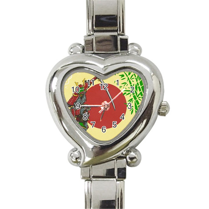 Meme Samurai Artwork Japaneses Heart Italian Charm Watch