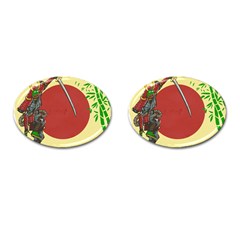 Meme Samurai Artwork Japaneses Cufflinks (oval) by Cendanart