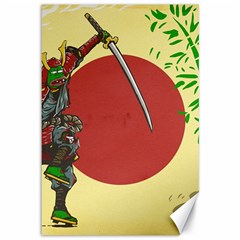 Meme Samurai Artwork Japaneses Canvas 12  X 18  by Cendanart