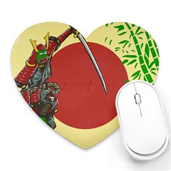 Meme Samurai Artwork Japaneses Heart Mousepad by Cendanart