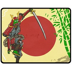 Meme Samurai Artwork Japaneses Fleece Blanket (medium) by Cendanart