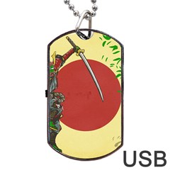 Meme Samurai Artwork Japaneses Dog Tag Usb Flash (one Side) by Cendanart