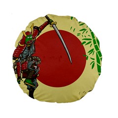 Meme Samurai Artwork Japaneses Standard 15  Premium Round Cushions by Cendanart