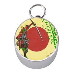 Meme Samurai Artwork Japaneses Mini Silver Compasses by Cendanart