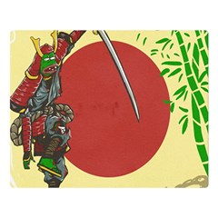 Meme Samurai Artwork Japaneses Two Sides Premium Plush Fleece Blanket (large) by Cendanart