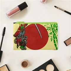 Meme Samurai Artwork Japaneses Cosmetic Bag (xs) by Cendanart