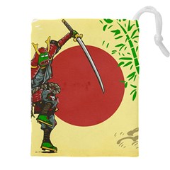 Meme Samurai Artwork Japaneses Drawstring Pouch (4xl) by Cendanart