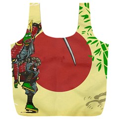 Meme Samurai Artwork Japaneses Full Print Recycle Bag (xxl) by Cendanart