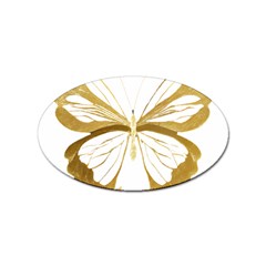 Simulated Gold Leaf Gilded Butterfly Sticker Oval (100 Pack) by essentialimage