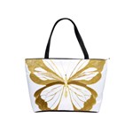 Simulated Gold Leaf Gilded Butterfly Classic Shoulder Handbag Front