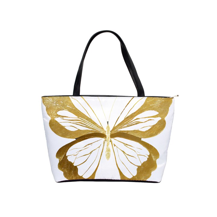 Simulated Gold Leaf Gilded Butterfly Classic Shoulder Handbag