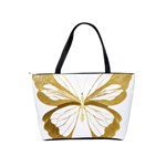 Simulated Gold Leaf Gilded Butterfly Classic Shoulder Handbag Back