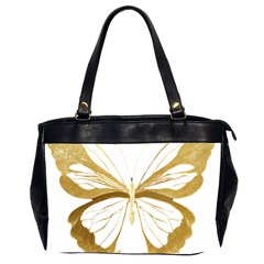 Simulated Gold Leaf Gilded Butterfly Oversize Office Handbag (2 Sides) by essentialimage