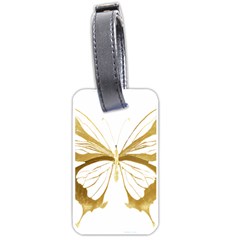 Simulated Gold Leaf Gilded Butterfly Luggage Tag (one Side) by essentialimage