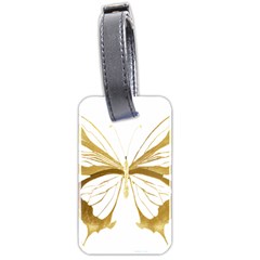 Simulated Gold Leaf Gilded Butterfly Luggage Tag (two Sides) by essentialimage