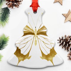 Simulated Gold Leaf Gilded Butterfly Ornament (christmas Tree) 