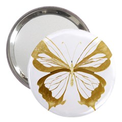 Simulated Gold Leaf Gilded Butterfly 3  Handbag Mirrors by essentialimage