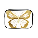 Simulated Gold Leaf Gilded Butterfly Apple iPad Mini Zipper Cases Front