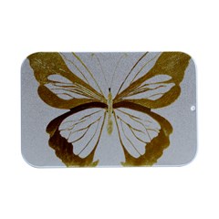 Simulated Gold Leaf Gilded Butterfly Open Lid Metal Box (silver)   by essentialimage