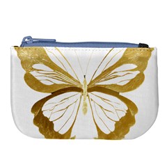 Simulated Gold Leaf Gilded Butterfly Large Coin Purse by essentialimage