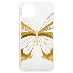 Simulated Gold Leaf Gilded Butterfly Iphone 12/12 Pro Tpu Uv Print Case by essentialimage