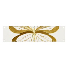 Simulated Gold Leaf Gilded Butterfly Banner And Sign 4  X 1  by essentialimage