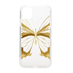 Simulated Gold Leaf Gilded Butterfly Iphone 11 Tpu Uv Print Case by essentialimage