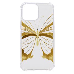 Simulated Gold Leaf Gilded Butterfly Iphone 13 Pro Max Tpu Uv Print Case by essentialimage