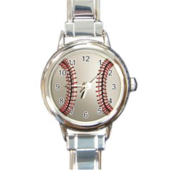 Baseball Round Italian Charm Watch by Ket1n9