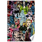 Vintage Horror Collage Pattern Canvas 24  x 36  23.35 x34.74  Canvas - 1