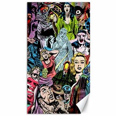 Vintage Horror Collage Pattern Canvas 40  X 72  by Ket1n9