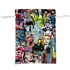 Vintage Horror Collage Pattern Lightweight Drawstring Pouch (xl) by Ket1n9