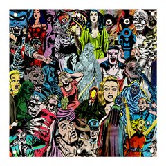 Vintage Horror Collage Pattern Banner And Sign 3  X 3  by Ket1n9