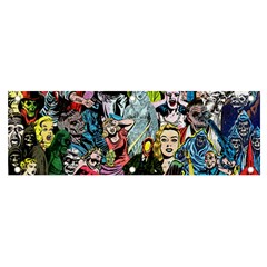 Vintage Horror Collage Pattern Banner And Sign 6  X 2  by Ket1n9