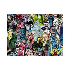 Vintage Horror Collage Pattern Premium Plush Fleece Blanket (mini) by Ket1n9