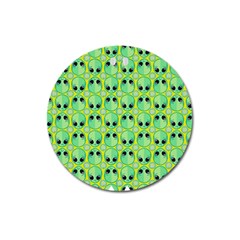 Alien Pattern- Magnet 3  (round) by Ket1n9