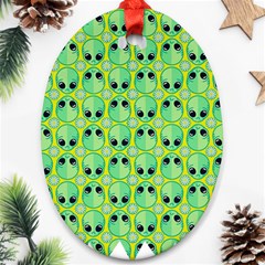 Alien Pattern- Oval Ornament (two Sides) by Ket1n9