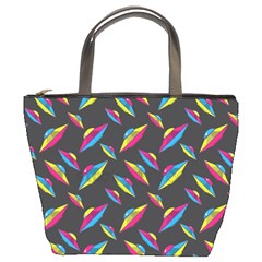 Alien Patterns Vector Graphic Bucket Bag by Ket1n9