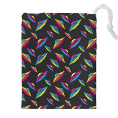 Alien Patterns Vector Graphic Drawstring Pouch (4xl) by Ket1n9