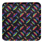 Alien Patterns Vector Graphic Square Glass Fridge Magnet (4 pack) Front