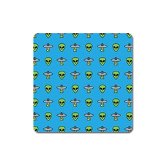 Alien Pattern Square Magnet by Ket1n9