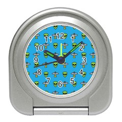 Alien Pattern Travel Alarm Clock by Ket1n9