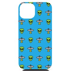 Alien Pattern Iphone 14 Black Uv Print Case by Ket1n9