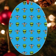 Alien Pattern Uv Print Acrylic Ornament Oval by Ket1n9